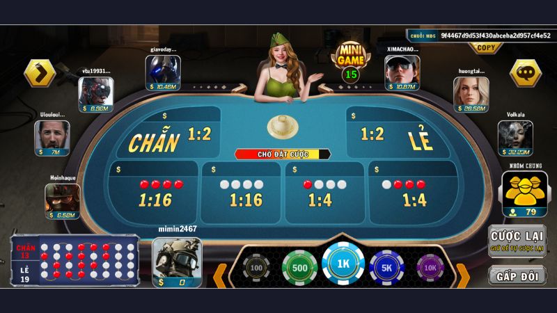 Bàn chơi xóc đĩa MD5 thiết kế sang trọng, đẳng cấp